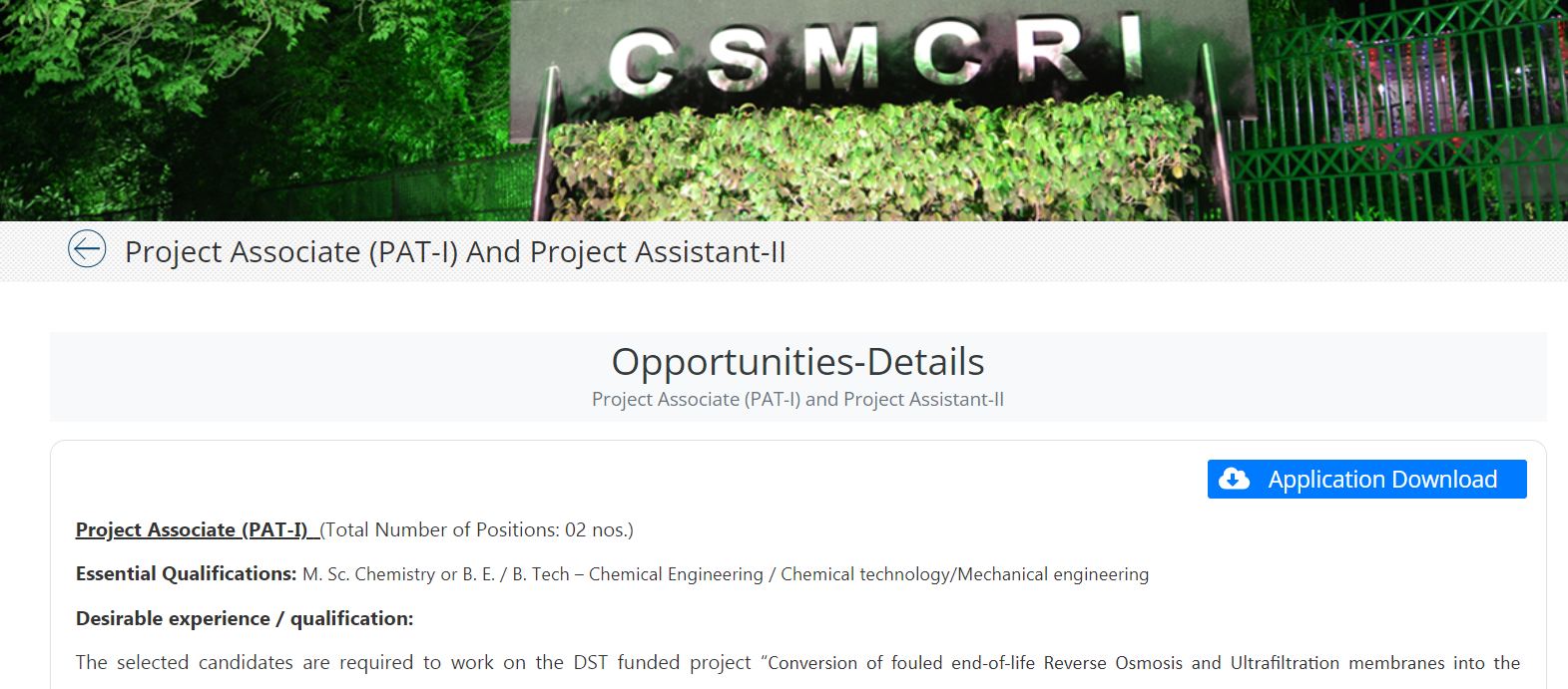 CSMCRI Project Associate Bharti 2024.png